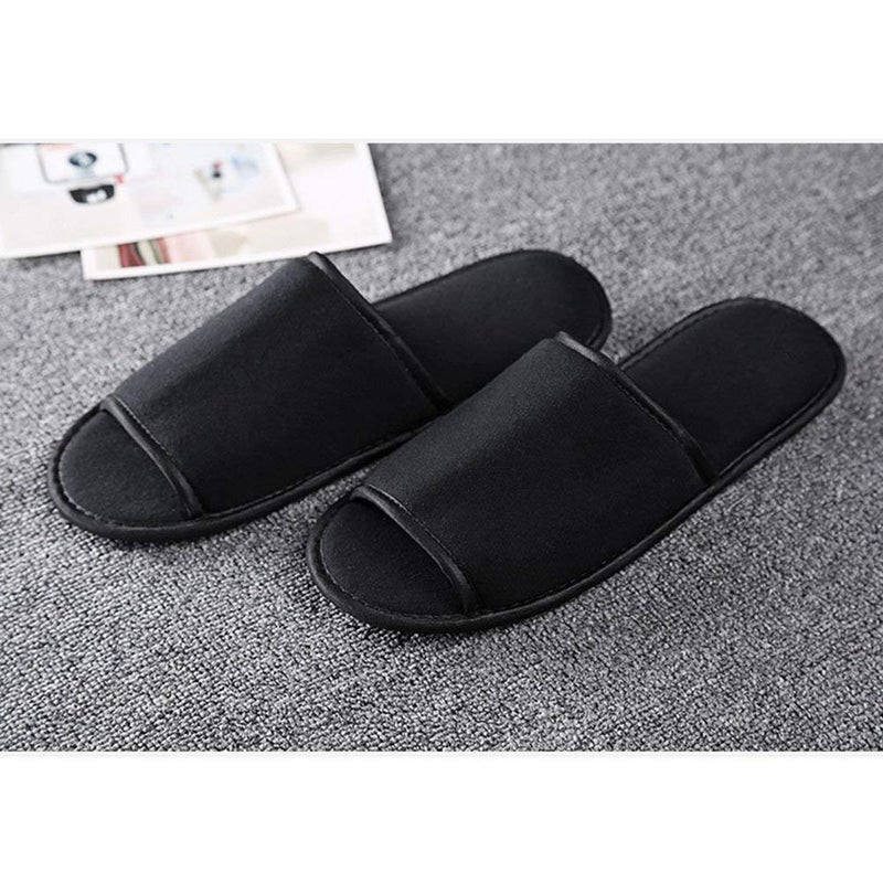 ITODA Portable Travel Slipper Spa Hotel Open Toe Sandals Non Disposable Foldable Shoes Guest Indoor House Room Business Trip Party Washable Footwear with Bags - Image 3
